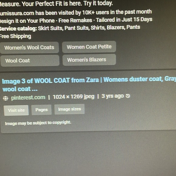 Zara lapel coat large patch pockets 100% wool felt grey knee length Sz M - Picture 12 of 12